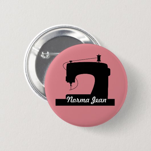 Symbol für das Nähmaschinenwerk / Text Button (Vorne & Hinten)