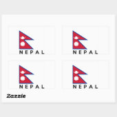 Symbol für das Nepal-Land Rechteckiger Aufkleber (Blatt)