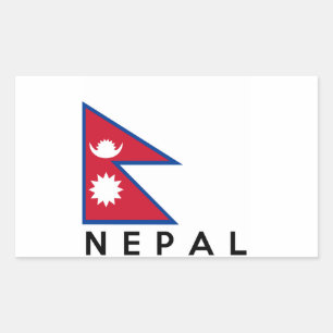 Symbol für das Nepal-Land Rechteckiger Aufkleber