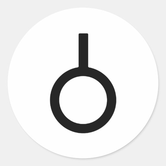Symbol für das Neutroisgeschlecht Runder Aufkleber (Vorderseite)