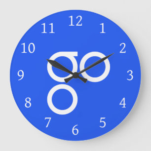 Symbol für das OmiseGo-Logo Kryptowährung-Münzmaue Große Wanduhr