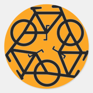 Symbol für das recycle des Fahrradlogos Runder Aufkleber
