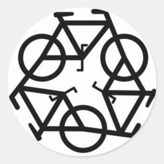 Symbol für das recycle des Fahrradlogos Runder Aufkleber (Vorderseite)