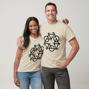 Symbol für das recycle des Fahrradlogos T-Shirt