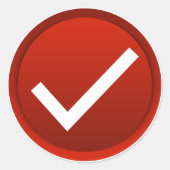 Symbol für das rote Karo Runder Aufkleber (Vorderseite)