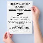 Symbol für das Schwarze Flugzeug, Flyer für Werbun (Hand)