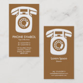 Symbol für das Telefon - braun (996633) Visitenkarte (Vorne/Hinten)
