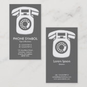 Symbol für das Telefon - grau (66666) Visitenkarte (Vorne/Hinten)