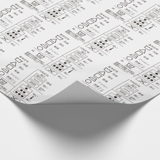 Symbol für das Waschpapier Geschenkpapier (Ecke)