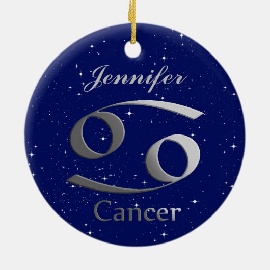 Symbol für das Zeichen der Krebsoberfläche mit dem Keramik Ornament (Hinten)