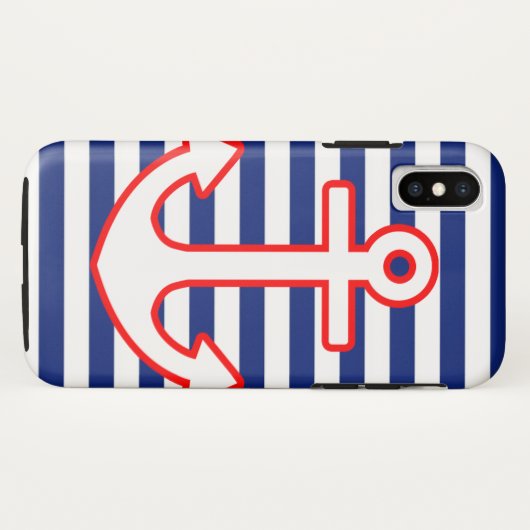 Symbol für den Ankerstil auf Streifen Case-Mate iPhone Hülle (Rückseite (Horizontal))