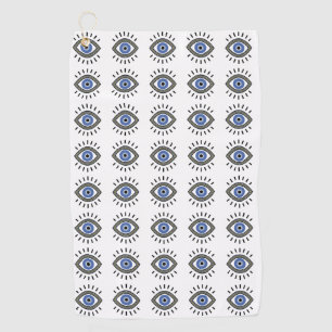Symbol für den Augenschutz des Bösen, blaues Aug Golfhandtuch