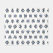 Symbol für den Augenschutz des Bösen, blaues Auge  Fleecedecke (Vorderseite (Horizontal))
