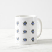Symbol für den Augenschutz des Bösen, blaues Auge Kaffeetasse (VorderseiteRechts)