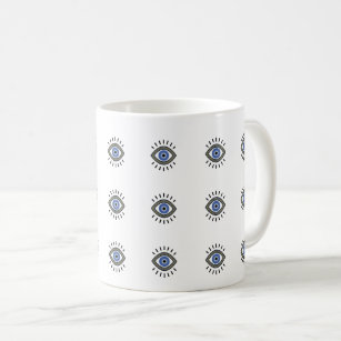 Symbol für den Augenschutz des Bösen, blaues Auge Kaffeetasse