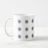 Symbol für den Augenschutz des Bösen, blaues Auge Kaffeetasse (Links)