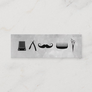 Symbol für den Barberladen Aquarell Mini Visitenkarte