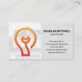 Symbol für den elektrischen Stecker der Glühbirne Visitenkarte (Vorderseite)