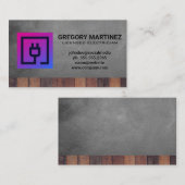 Symbol für den elektrischen Stecker | Hintergrund Visitenkarte (Vorne/Hinten)