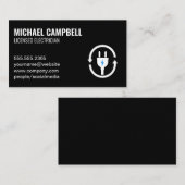 Symbol für den elektrischen Stecker Visitenkarte (Vorne/Hinten)