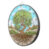 Symbol für den Frieden mit Olivenbaum in einem fre Dartscheibe (Vorderseite rechts)