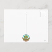 Symbol für den Frieden mit Olivenbaum in einem fre Feiertagspostkarte (Rückseite)