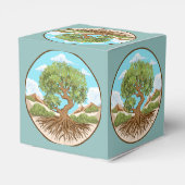 Symbol für den Frieden mit Olivenbaum in einem fre Geschenkschachtel (Rückseite)