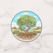 Symbol für den Frieden mit Olivenbaum in einem fre Konfetti (Klein Vorderseite)