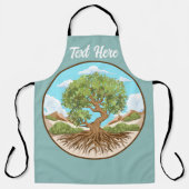 Symbol für den Frieden mit Olivenbaum in einem fre Schürze (Vorderseite)