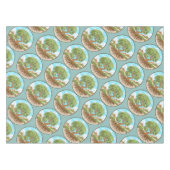 Symbol für den Frieden mit Olivenbaum in einem fre Tischdecke (Vorderseite (Horizontal))