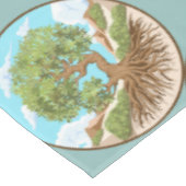 Symbol für den Frieden mit Olivenbaum in einem fre Tischdecke (Schrägansicht)