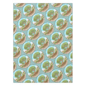 Symbol für den Frieden mit Olivenbaum in einem fre Tischdecke (Vorderseite)