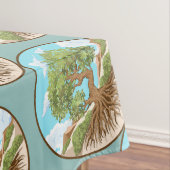 Symbol für den Frieden mit Olivenbaum in einem fre Tischdecke (Beispiel)