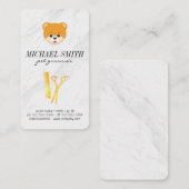 Symbol für den Hund aus Marmorstein Visitenkarte (Vorne/Hinten)