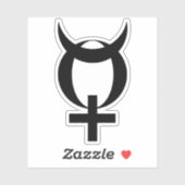 Symbol für den Planeten Merkur (schwarz) Aufkleber (Blatt)