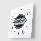 Symbol für den Rechnungswert Dollar Quadratische Wanduhr (Winkel)