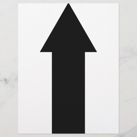 Symbol für den schwarzen Pfeil nach oben Flyer (Vorne)