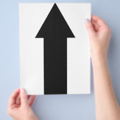 Symbol für den schwarzen Pfeil nach oben Flyer (Hand)