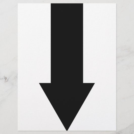 Symbol für den schwarzen Pfeil nach unten Flyer (Vorne)