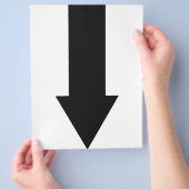 Symbol für den schwarzen Pfeil nach unten Flyer (Hand)