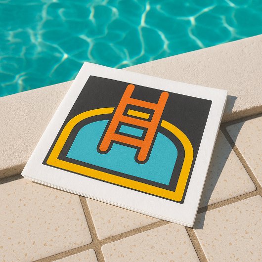 Symbol für den Swimmingpool Serviette