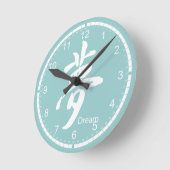 Symbol für den Traum Runde Wanduhr (Winkel)