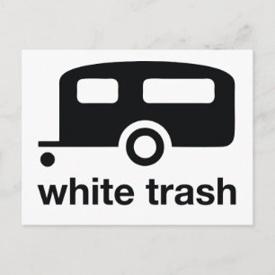 Symbol für den weißen Müllwagen - Anhängerpark Postkarte