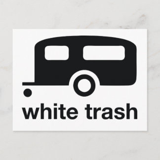 Symbol für den weißen Müllwagen - Anhängerpark Postkarte