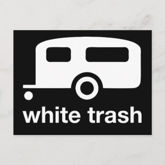 Symbol für den weißen Müllwagen - Anhängerpark Postkarte