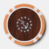 Symbol für die Ankerstars der nautischen Yacht Pokerchips (Rückseite)
