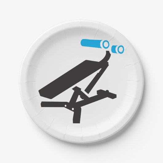 Symbol für die Ausrüstung von Sporthallen Pappteller (Vorderseite)