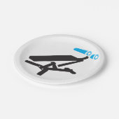 Symbol für die Ausrüstung von Sporthallen Pappteller (Schrägansicht)