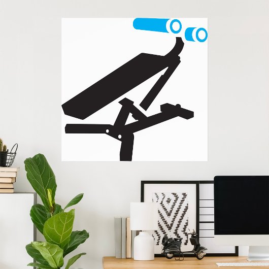 Symbol für die Ausrüstung von Sporthallen Poster