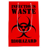 Symbol für die Biogefährdung infektiöser Abfälle Mittlere Geschenktüte (Rückseite)